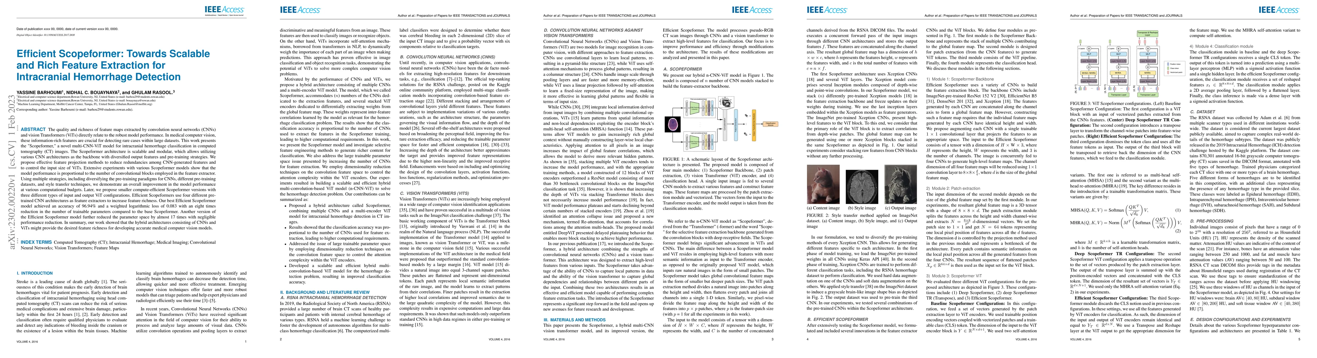 Thumbnail for Efficient Scopeformer: Towards Scalable and Rich Feature Extraction for
  Intracranial Hemorrhage Detection