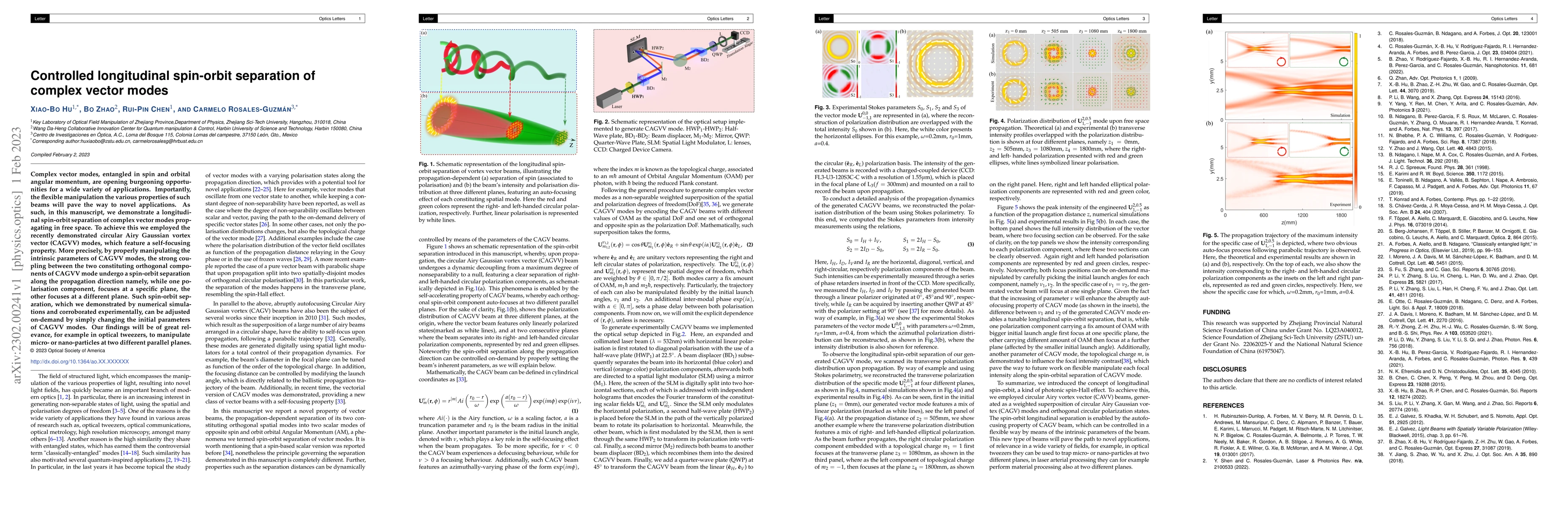 Thumbnail for Controlled longitudinal spin-orbit separation of complex vector modes