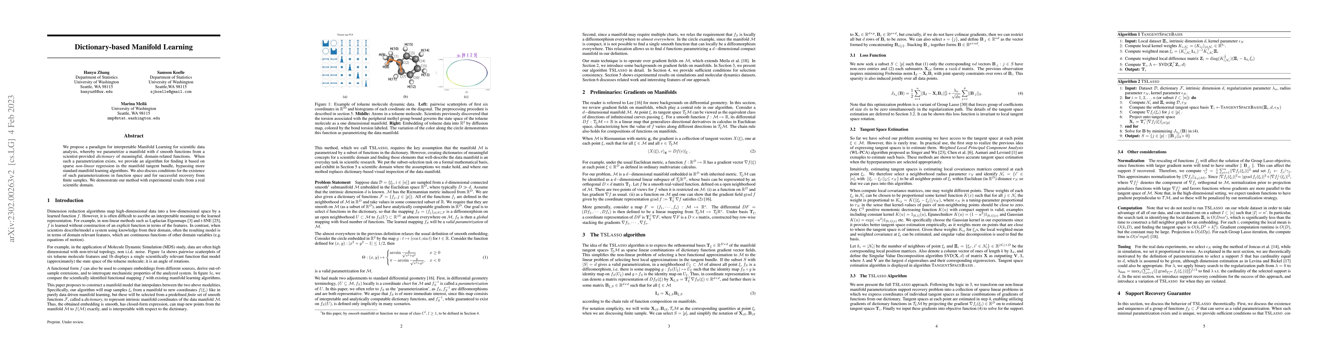 Thumbnail for Dictionary-based Manifold Learning