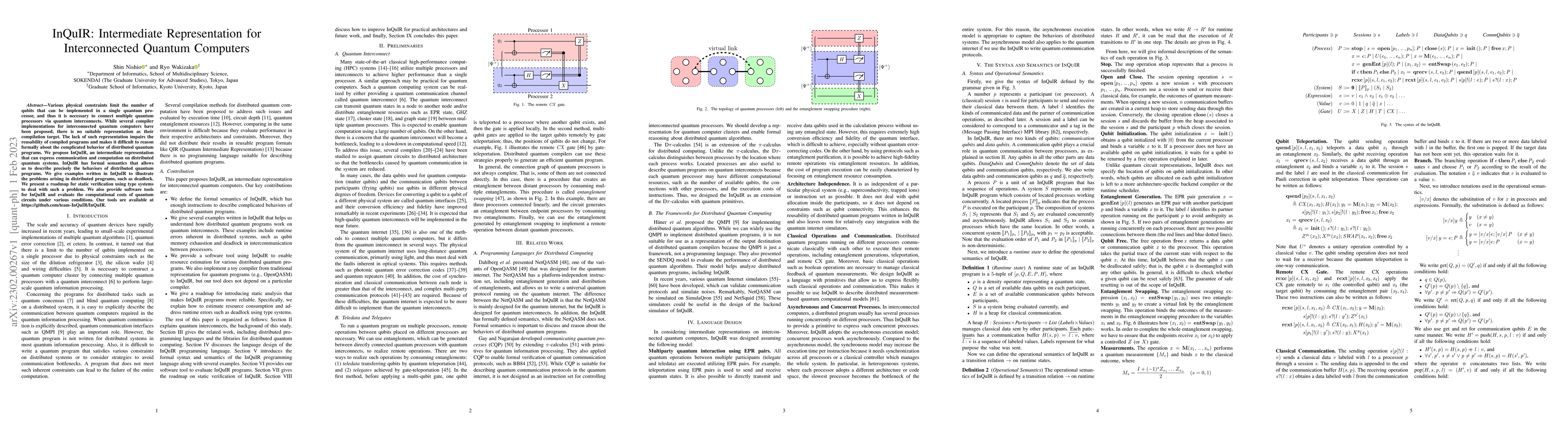 Thumbnail for InQuIR: Intermediate Representation for Interconnected Quantum Computers