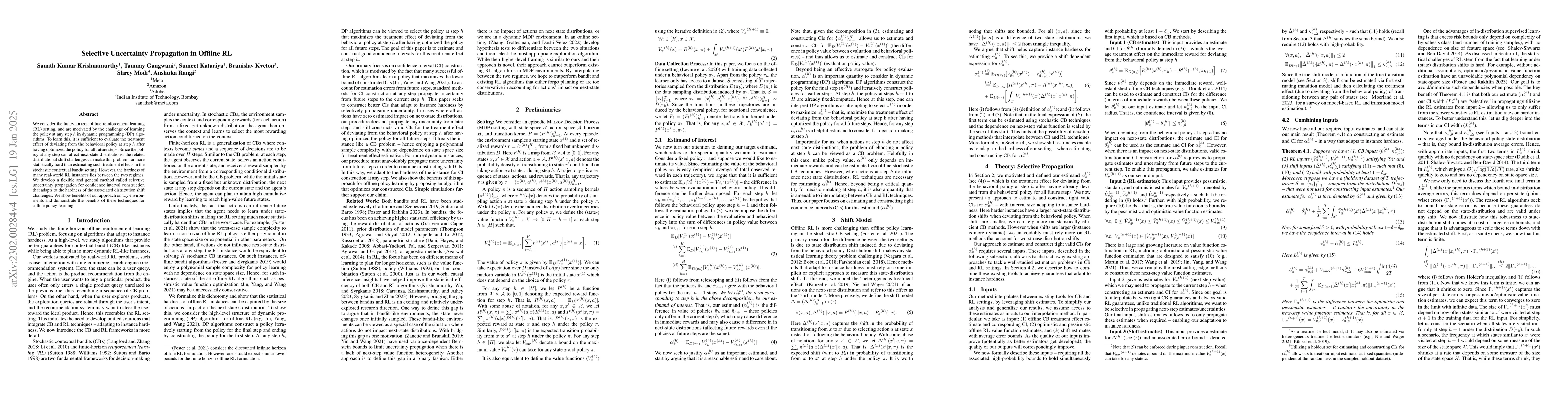 Thumbnail for Selective Uncertainty Propagation in Offline RL