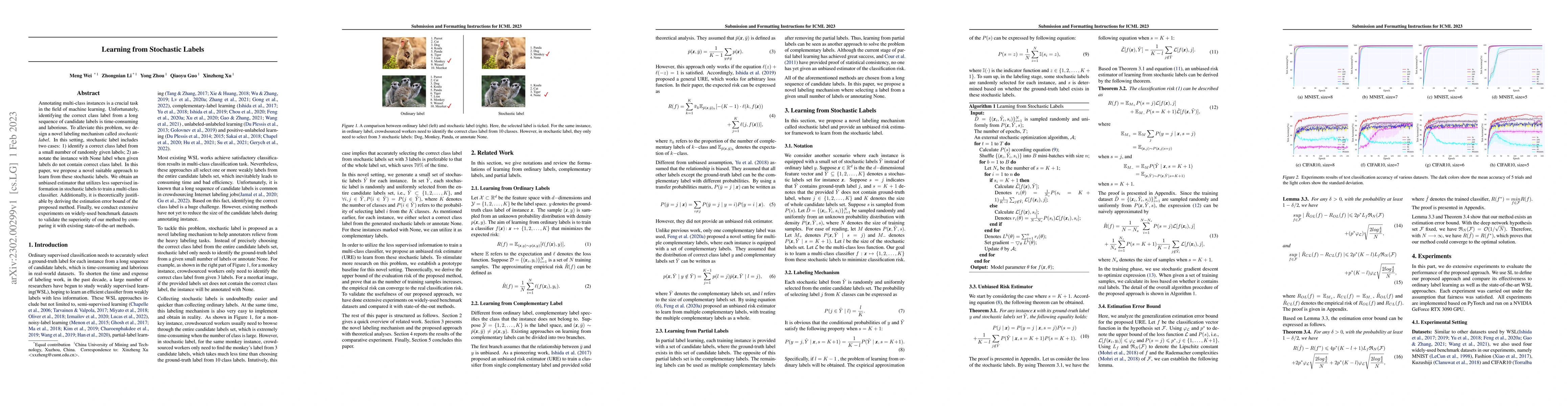 Thumbnail for Learning from Stochastic Labels