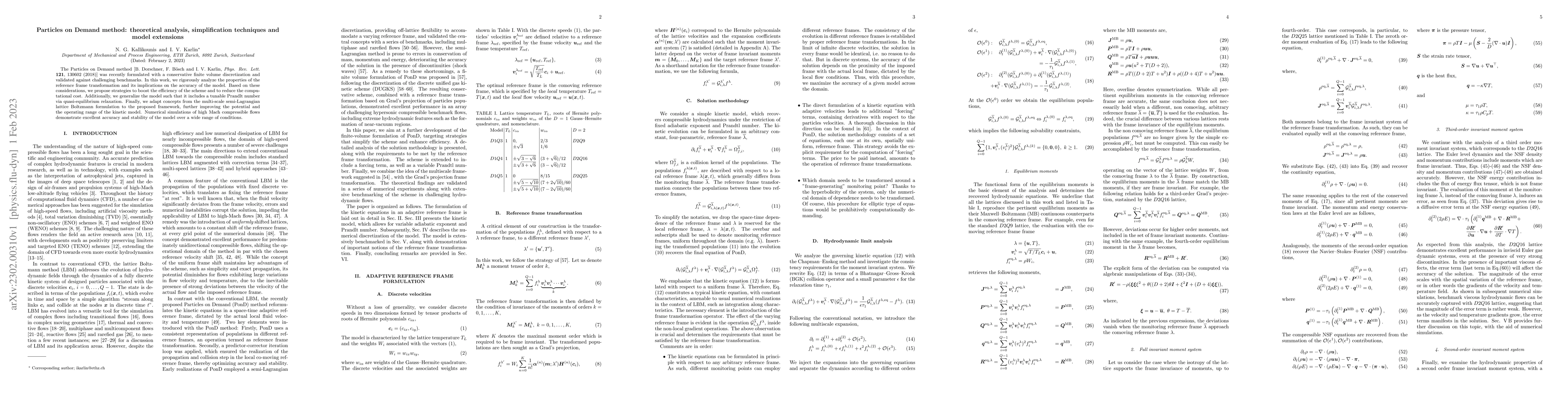 Thumbnail for Particles on Demand method: theoretical analysis, simplification
  techniques and model extensions
