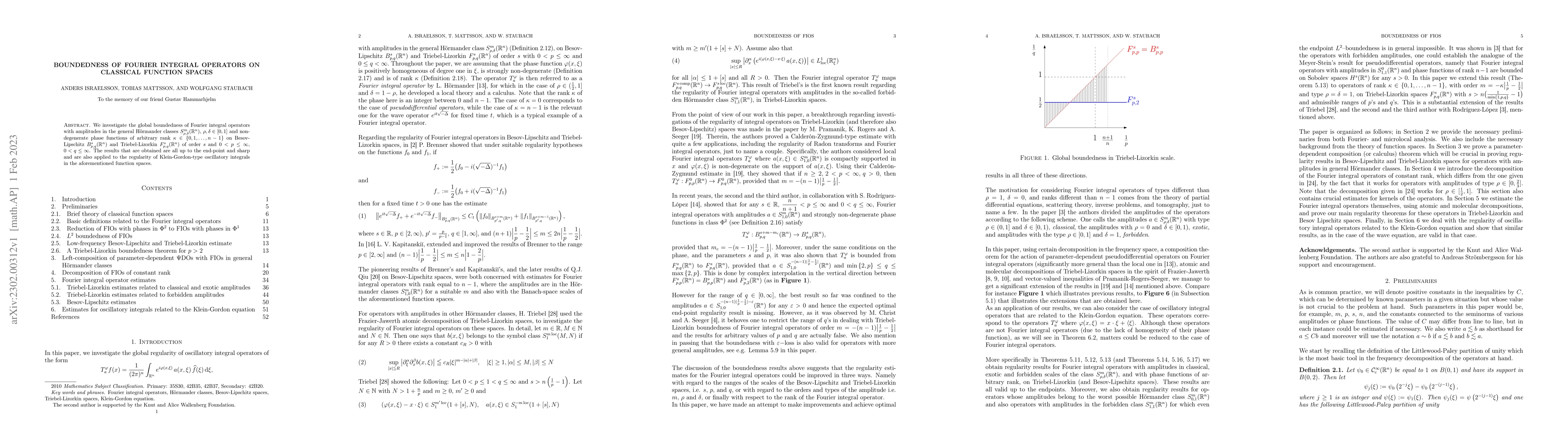 Thumbnail for Boundedness of Fourier integral operators on classical function spaces