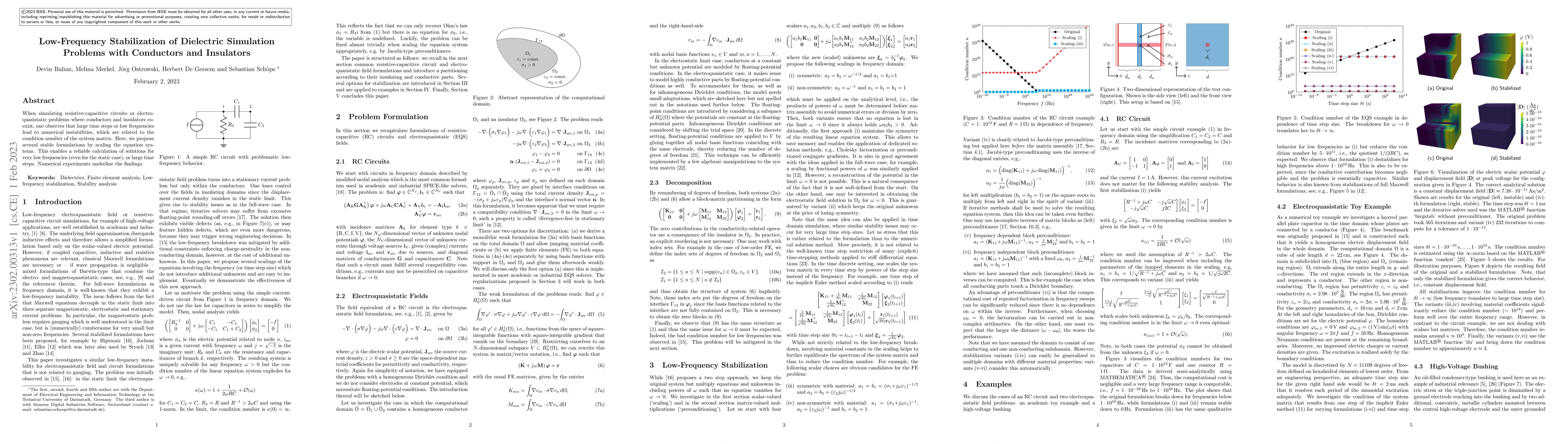 Thumbnail for Low-Frequency Stabilization of Dielectric Simulation Problems with
  Conductors and Insulators