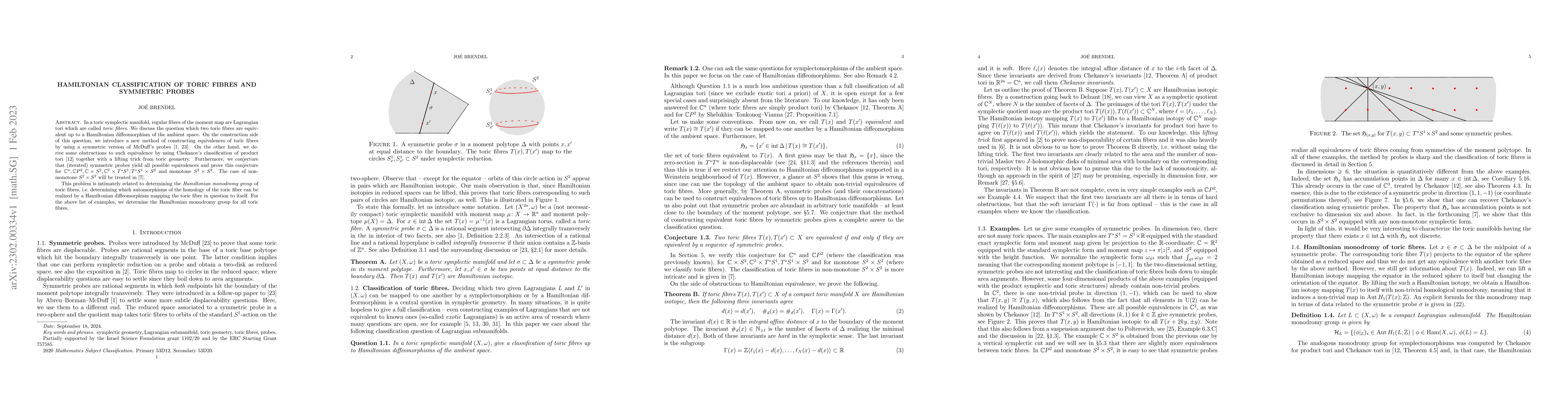 Thumbnail for Hamiltonian Classification of toric fibres and symmetric probes