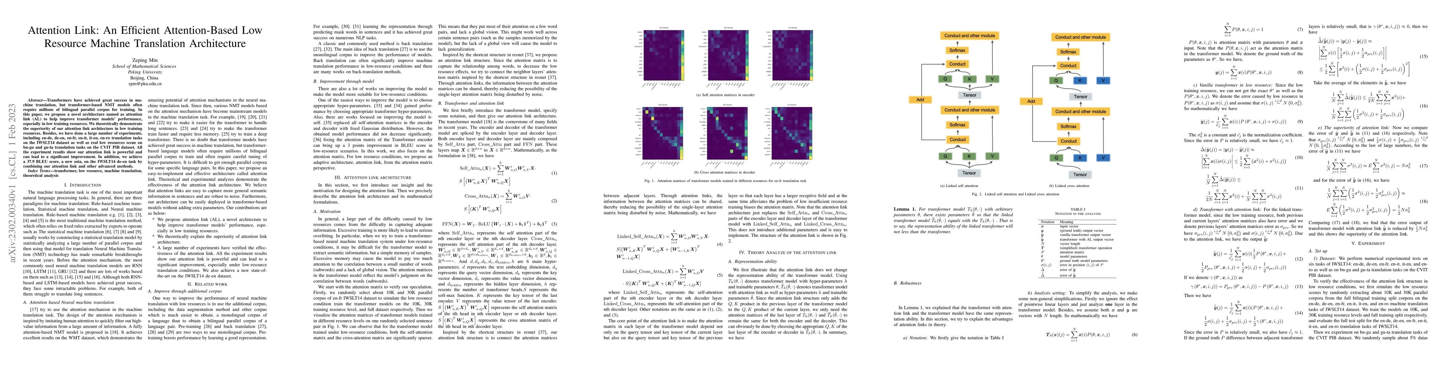 Thumbnail for Attention Link: An Efficient Attention-Based Low Resource Machine
  Translation Architecture