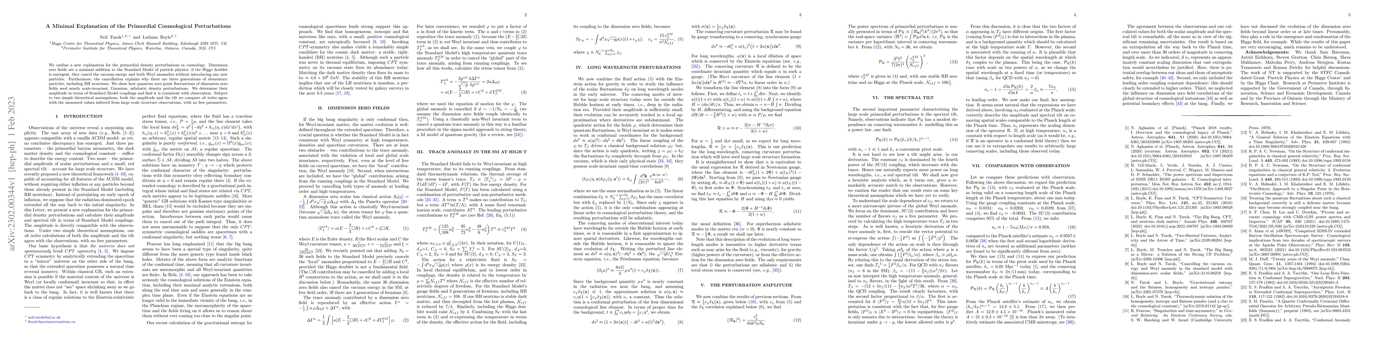 Thumbnail for A Minimal Explanation of the Primordial Cosmological Perturbations