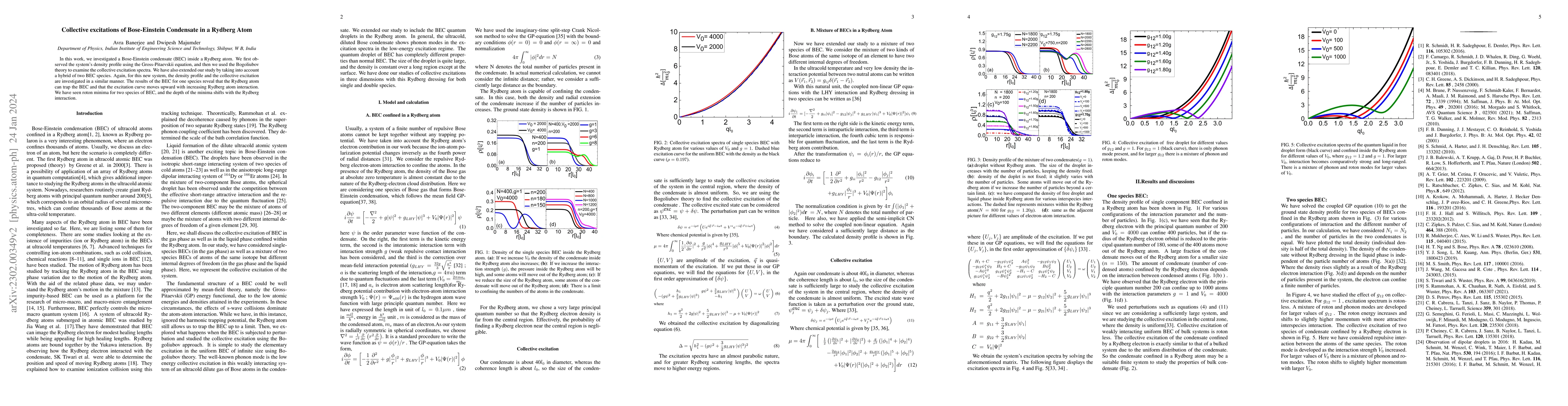Thumbnail for Collective excitations of Bose-Einstein Condensate in a Rydberg Atom