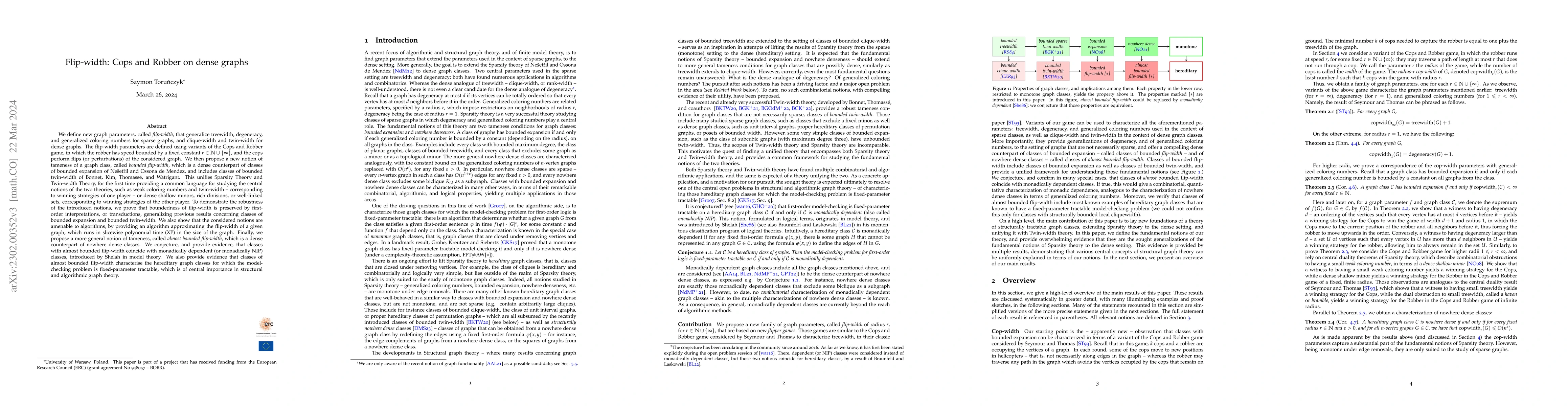 Thumbnail for Flip-width: Cops and Robber on dense graphs