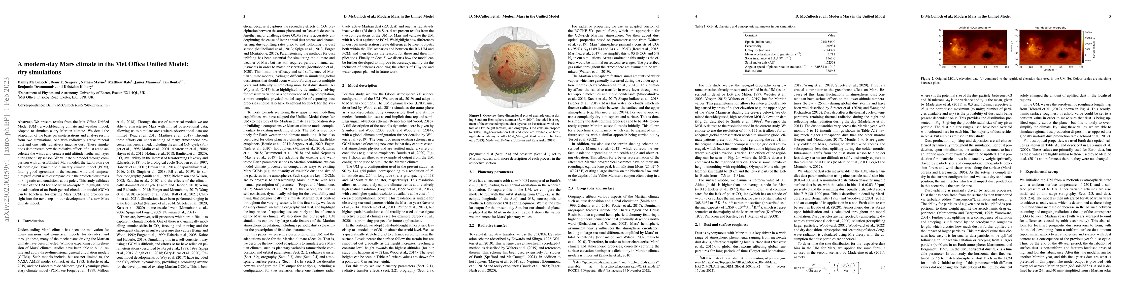 Thumbnail for A modern-day Mars climate in the Met Office Unified Model: dry
  simulations