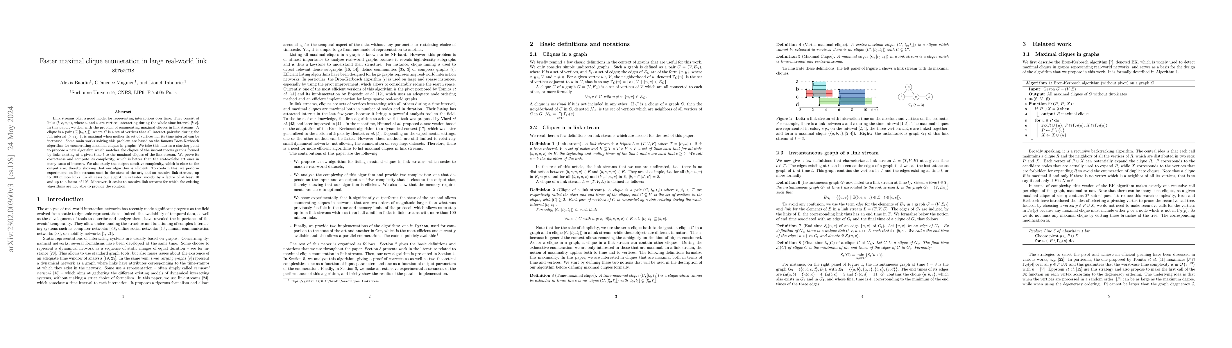 Thumbnail for Faster maximal clique enumeration in large real-world link streams