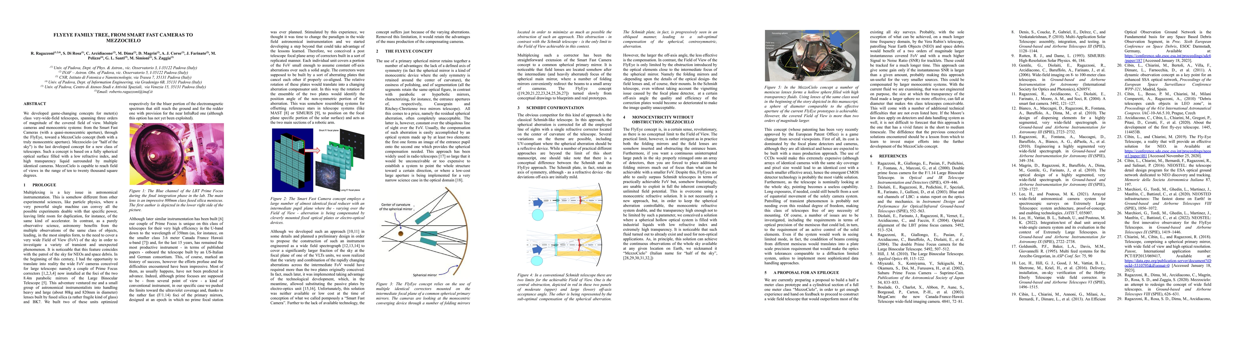 Thumbnail for FLYEYE family tree, from smart fast cameras to MezzoCielo