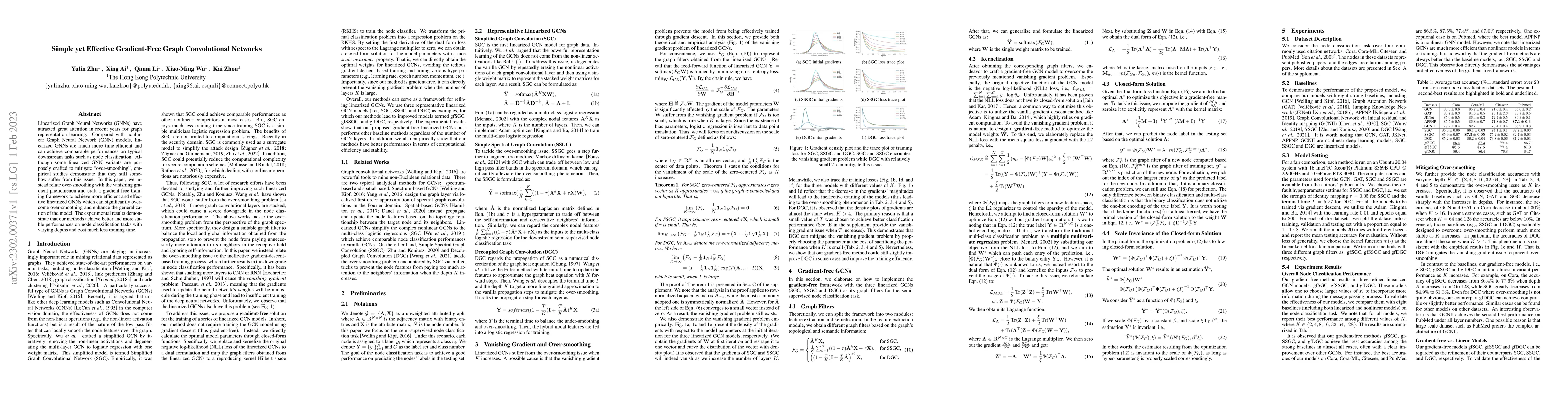 Thumbnail for Simple yet Effective Gradient-Free Graph Convolutional Networks