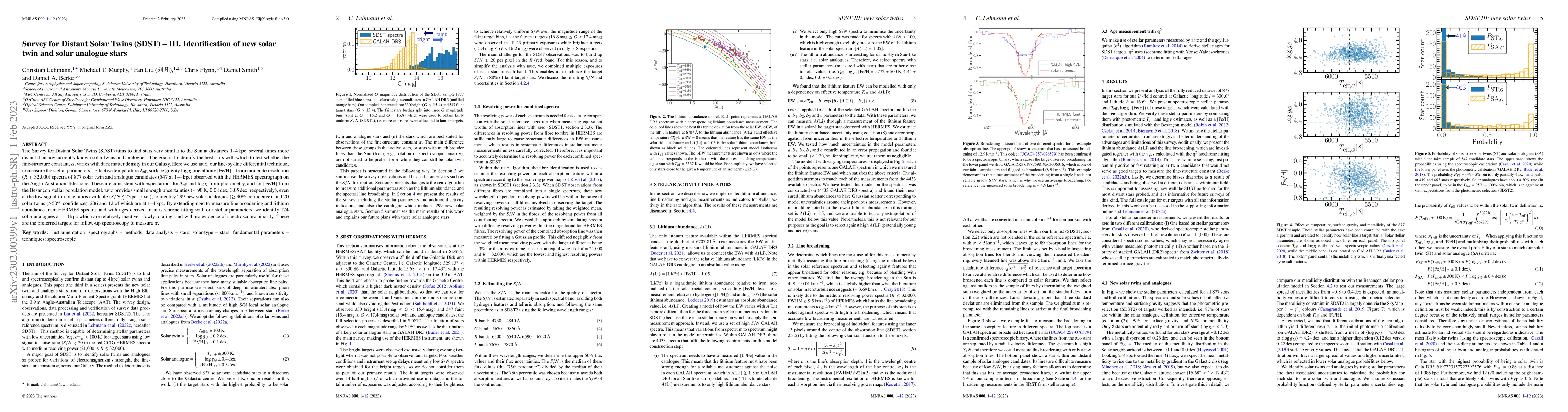 Thumbnail for Survey for Distant Solar Twins (SDST) -- III. Identification of new
  solar twin and solar analogue stars