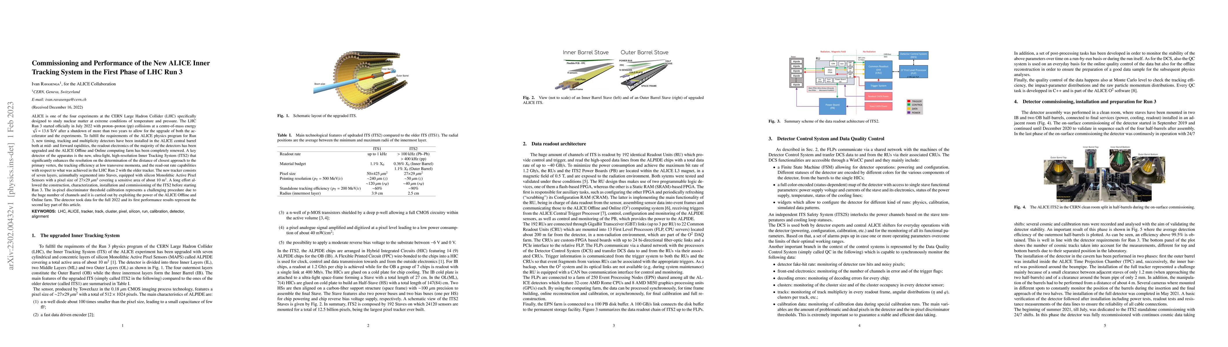Thumbnail for Commissioning and Performance of the New ALICE Inner Tracking System in
  the First Phase of LHC Run 3