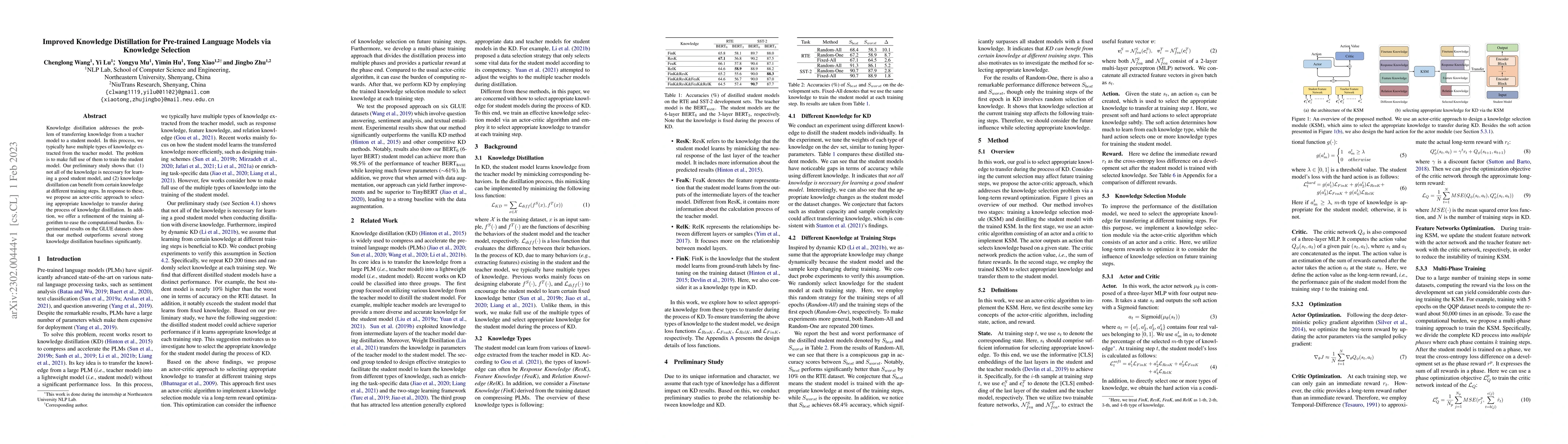 Thumbnail for Improved Knowledge Distillation for Pre-trained Language Models via
  Knowledge Selection