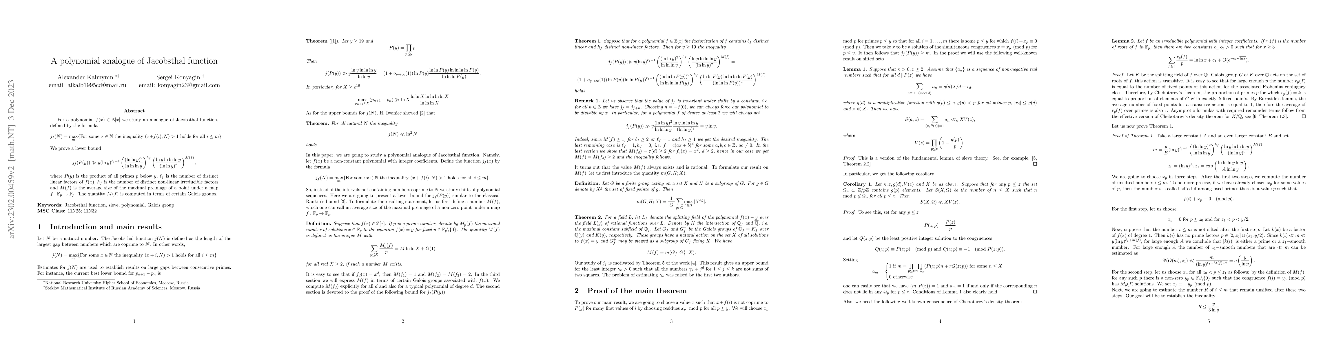 Thumbnail for A polynomial analogue of Jacobsthal function