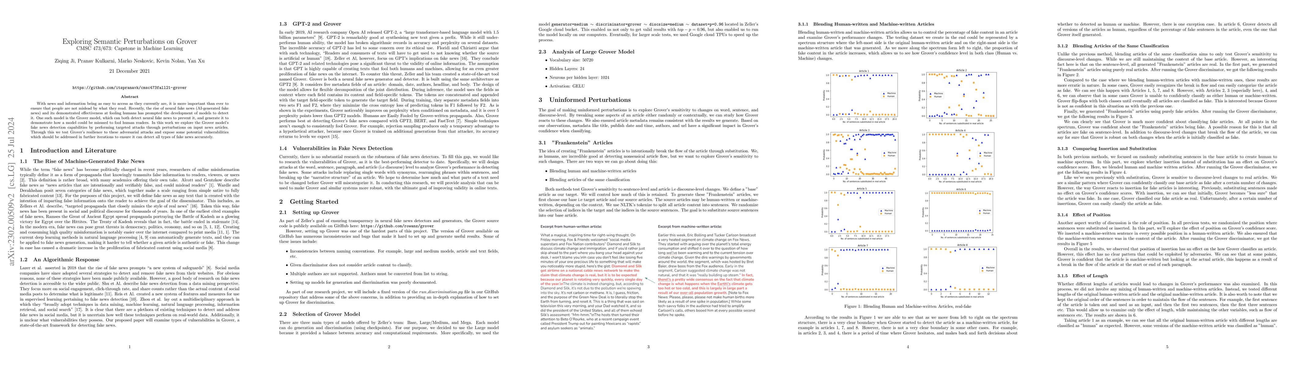 Thumbnail for Exploring Semantic Perturbations on Grover