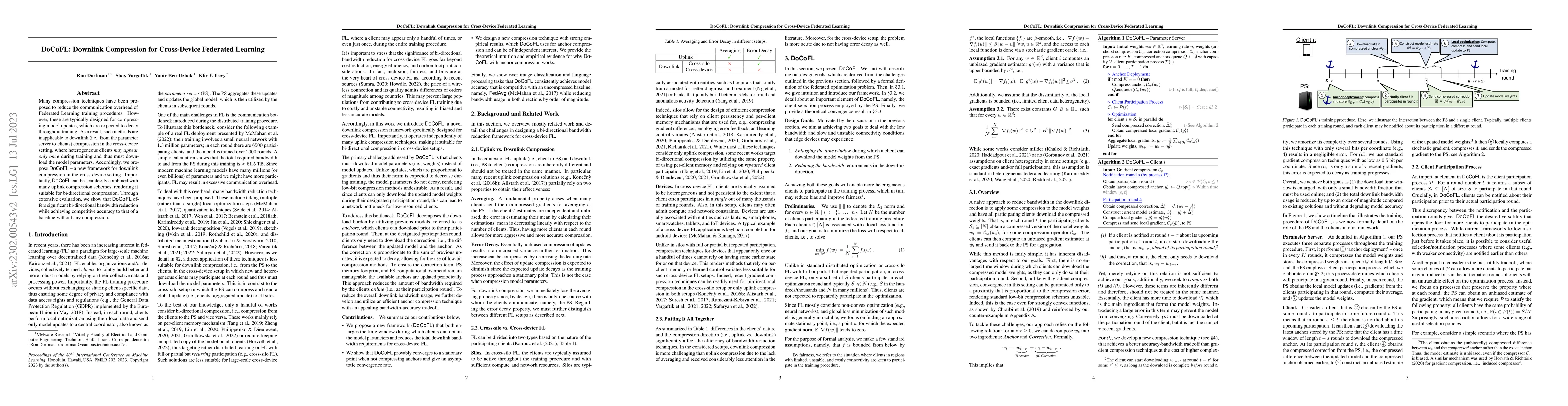 Thumbnail for DoCoFL: Downlink Compression for Cross-Device Federated Learning