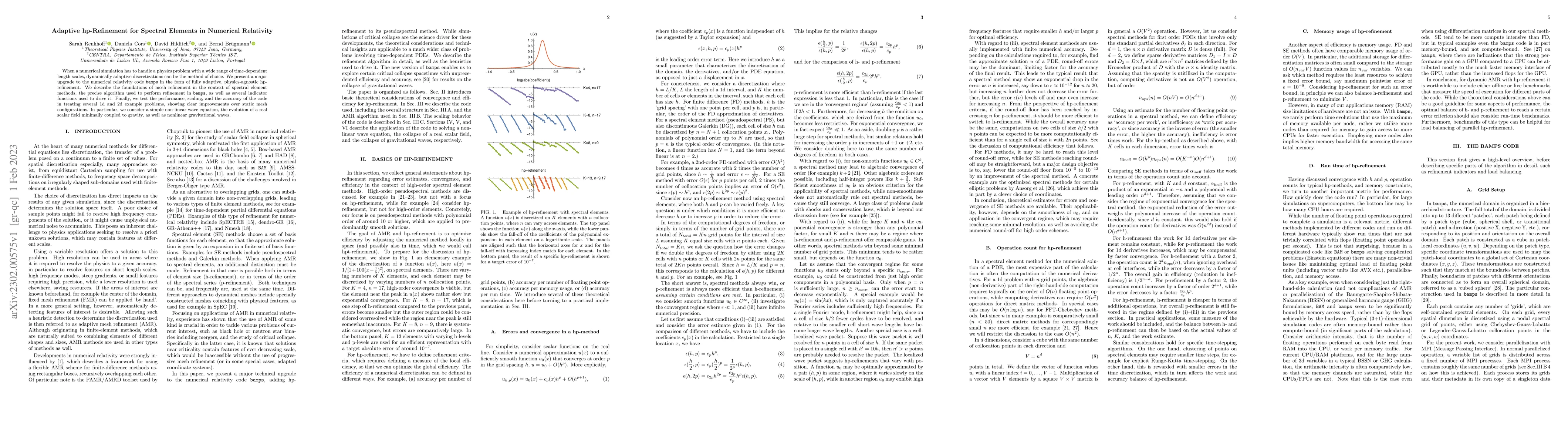 Thumbnail for Adaptive hp-Refinement for Spectral Elements in Numerical Relativity