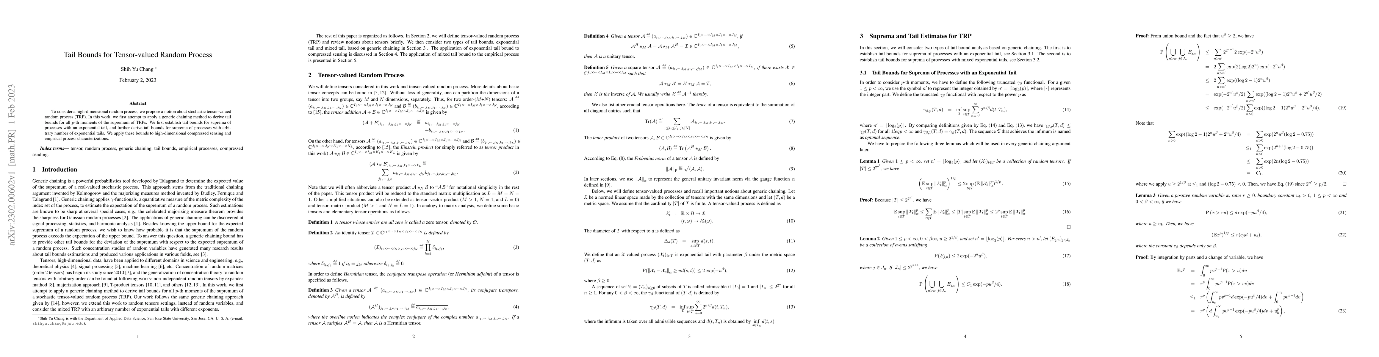 Thumbnail for Tail Bounds for Tensor-valued Random Process