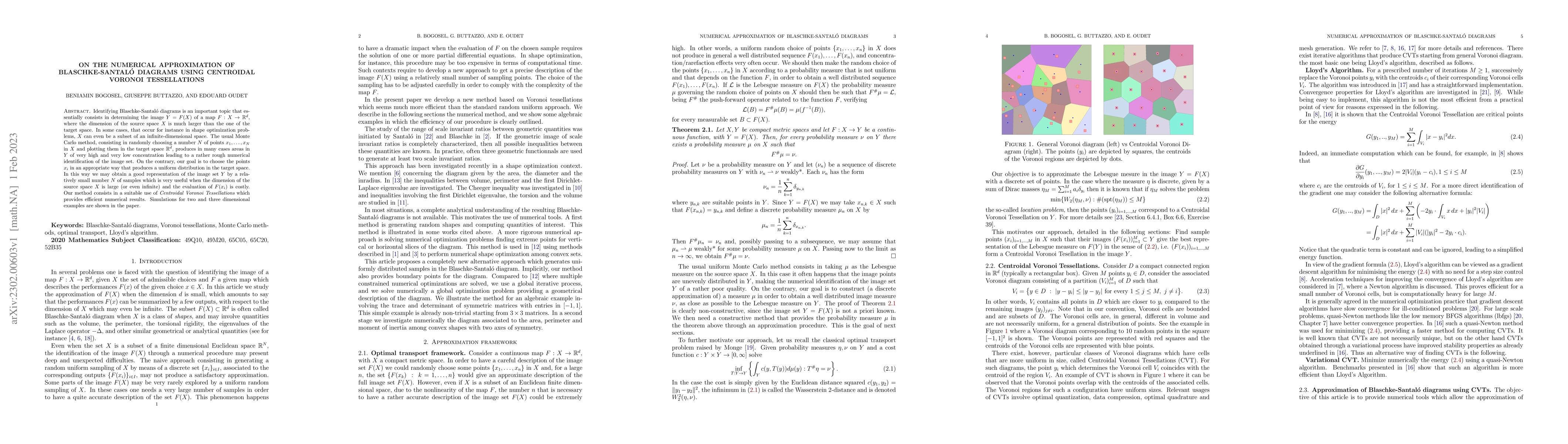 Thumbnail for On the numerical approximation of Blaschke-Santal\'o diagrams using
  Centroidal Voronoi Tessellations