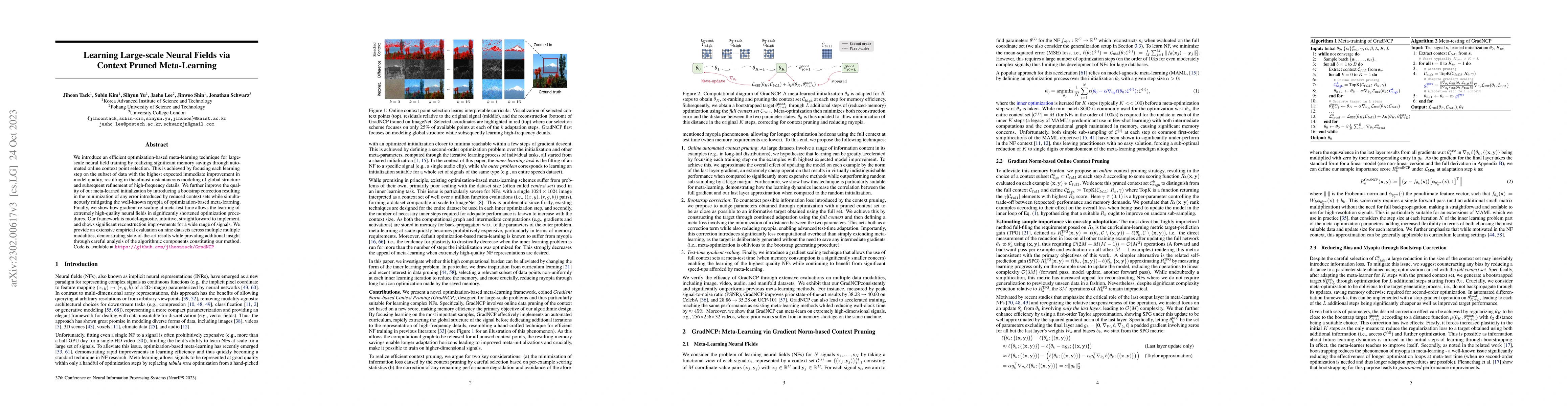 Thumbnail for Learning Large-scale Neural Fields via Context Pruned Meta-Learning