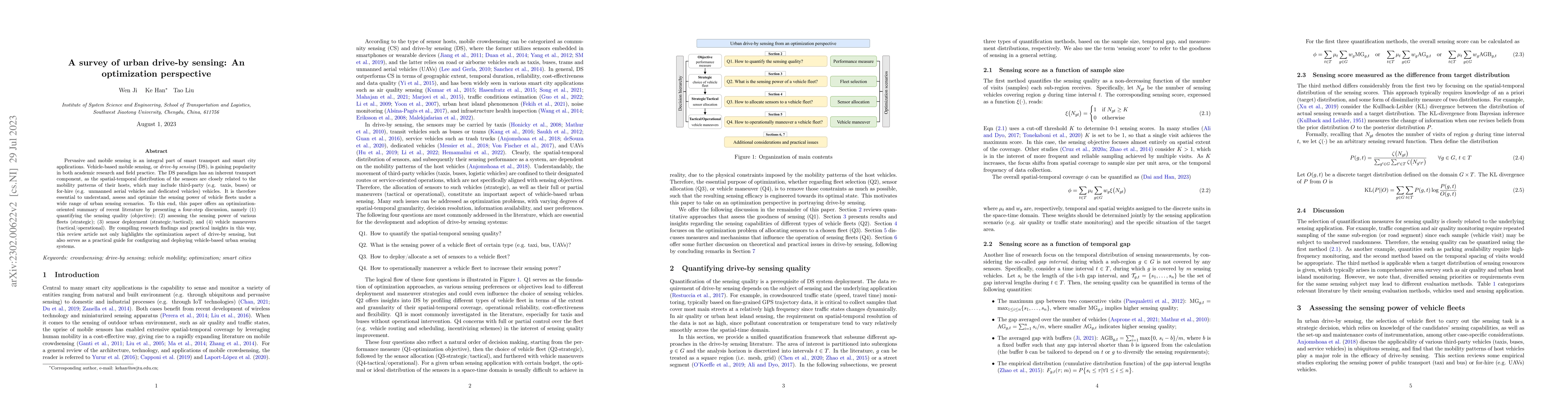 Thumbnail for A survey of urban drive-by sensing: An optimization perspective
