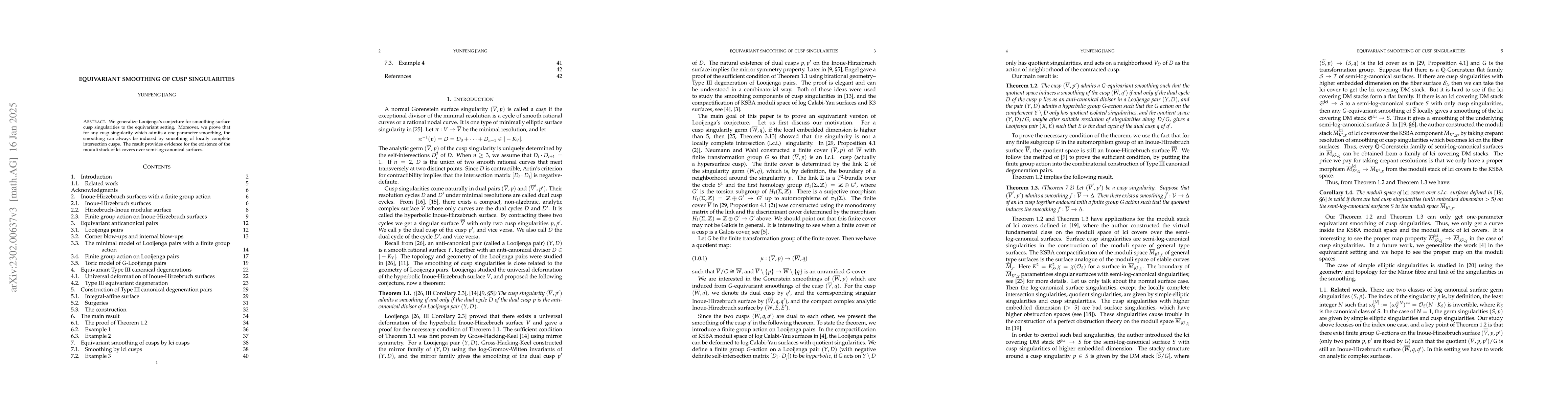 Thumbnail for On equivariant smoothing of cusp singularities