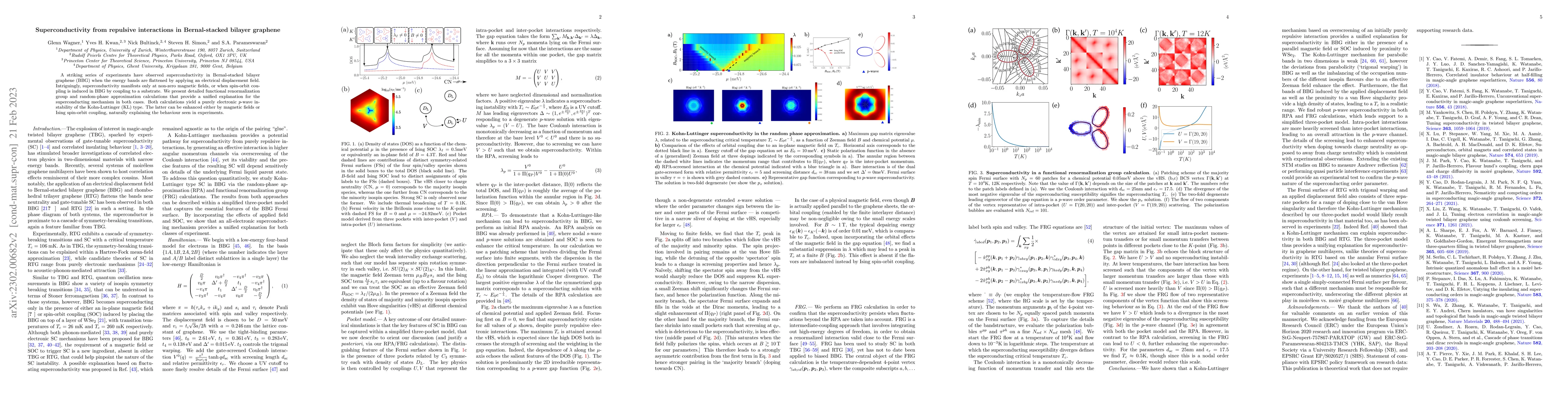 Thumbnail for Superconductivity from repulsive interactions in Bernal-stacked bilayer
  graphene