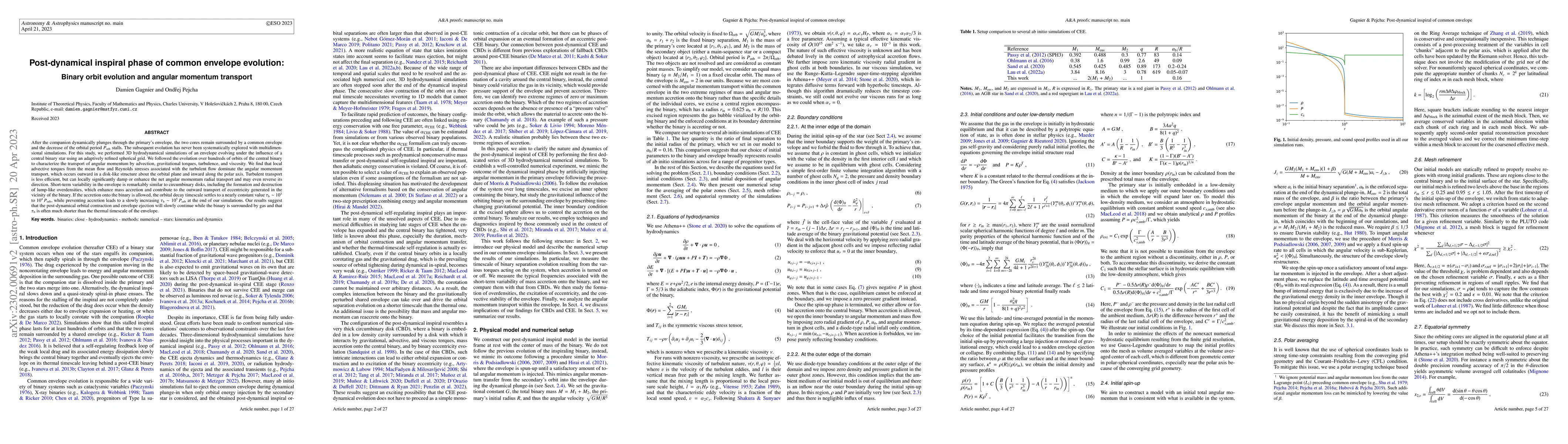 Thumbnail for Post-dynamical inspiral phase of common envelope evolution: Binary orbit
  evolution and angular momentum transport