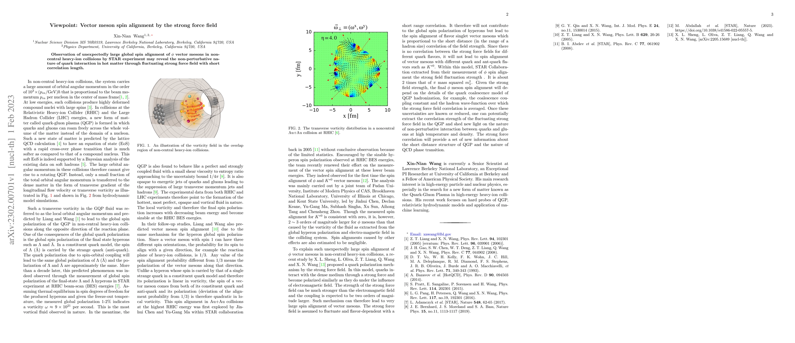 Thumbnail for Viewpoint: Vector meson spin alignment by the strong force field