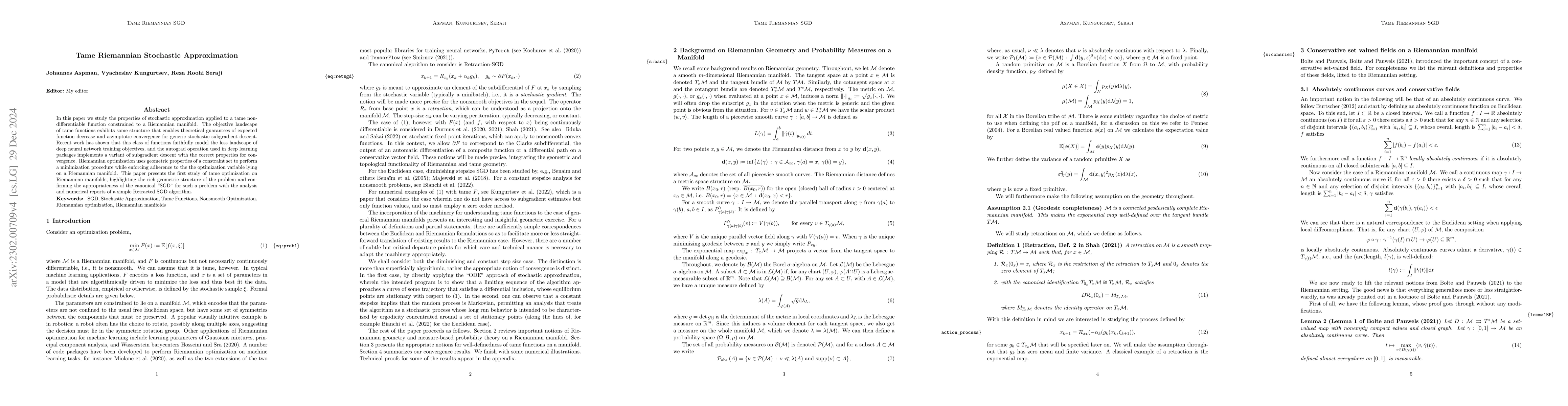 Thumbnail for Riemannian Stochastic Approximation for Minimizing Tame Nonsmooth
  Objective Functions