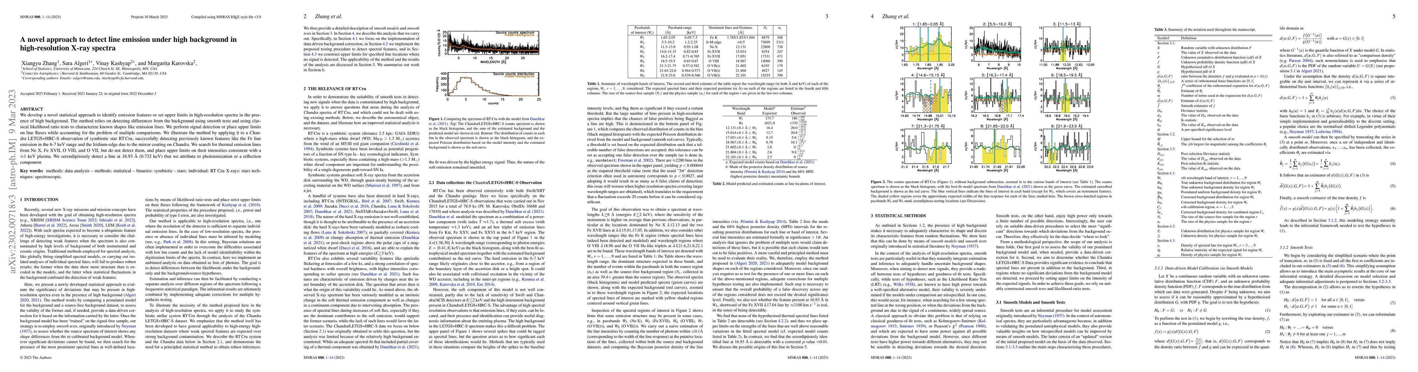 Thumbnail for A novel approach to detect line emission under high background in
  high-resolution X-ray spectra