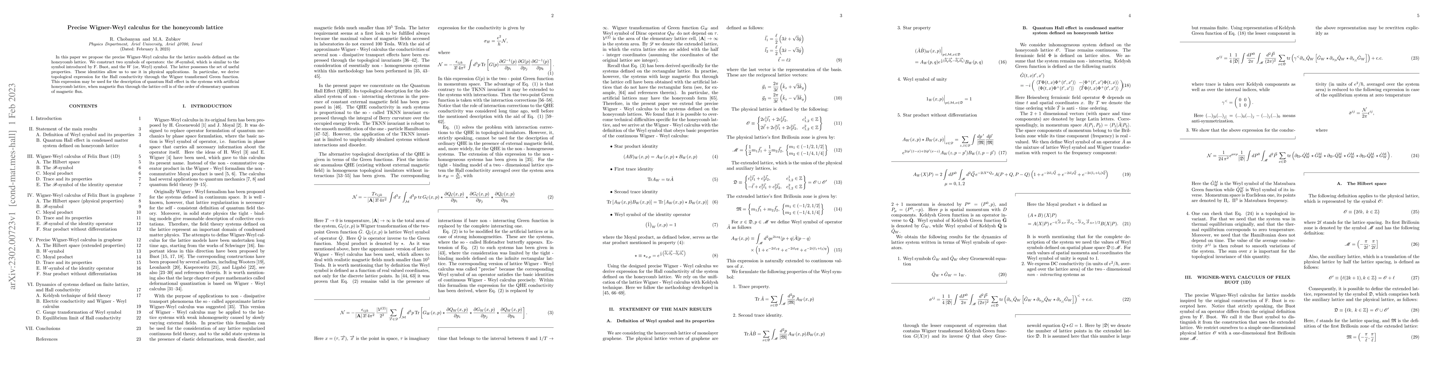 Thumbnail for Precise Wigner-Weyl calculus for the honeycomb lattice