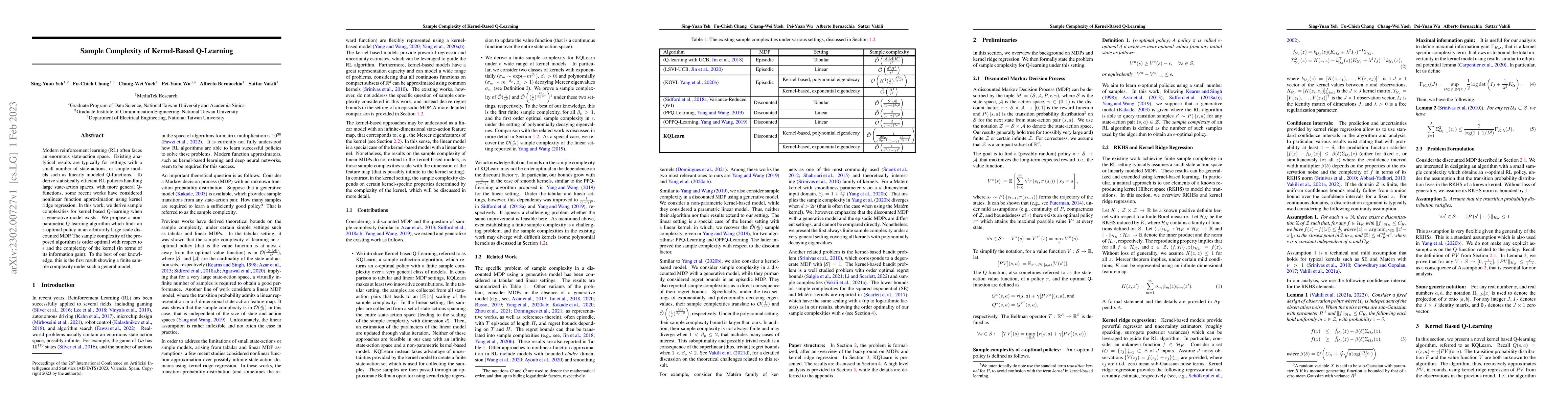 Thumbnail for Sample Complexity of Kernel-Based Q-Learning