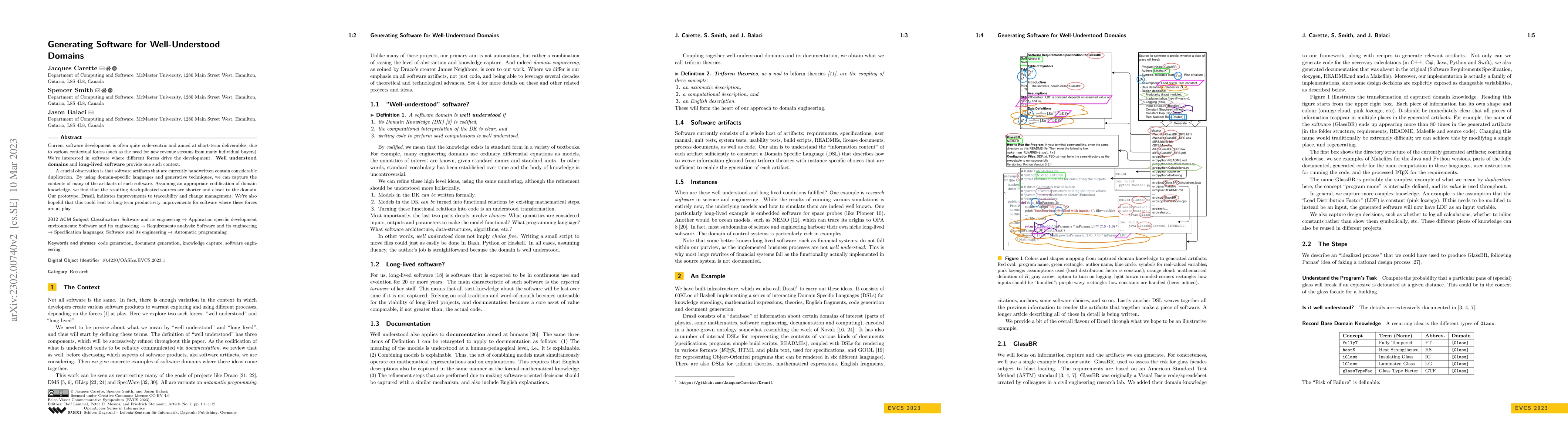 Thumbnail for Generating Software for Well-Understood Domains
