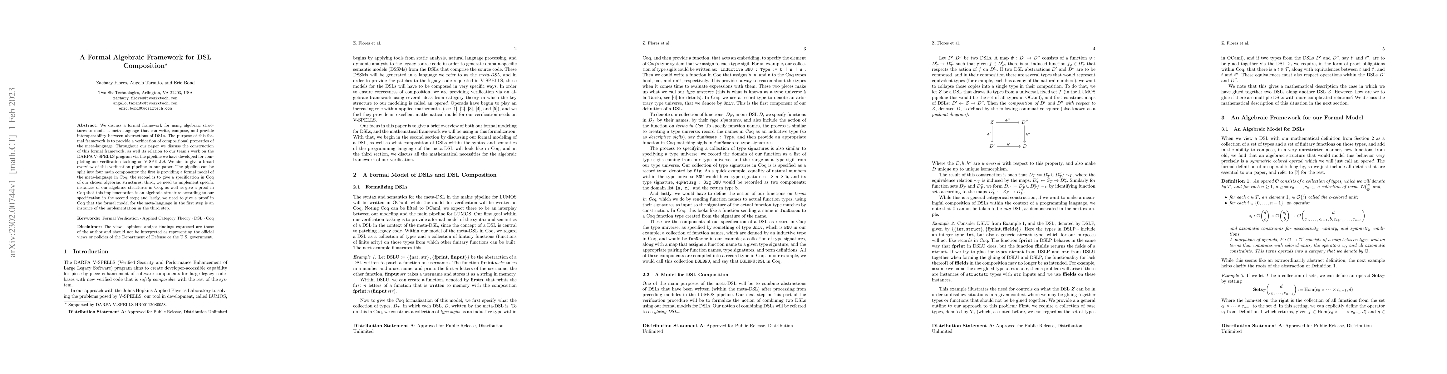 Thumbnail for A Formal Algebraic Framework for DSL Composition