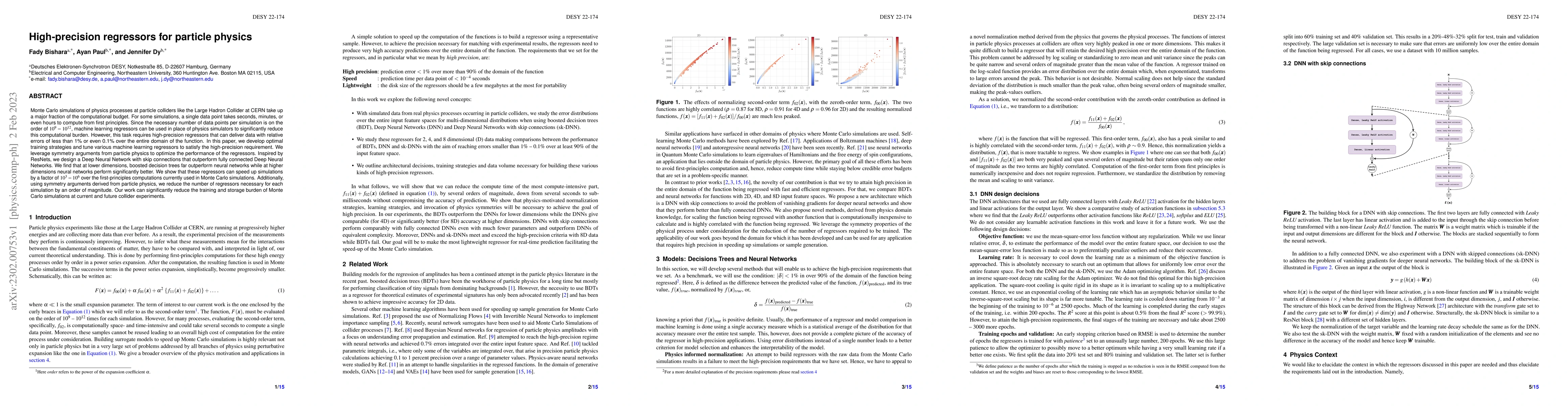 Thumbnail for High-precision regressors for particle physics