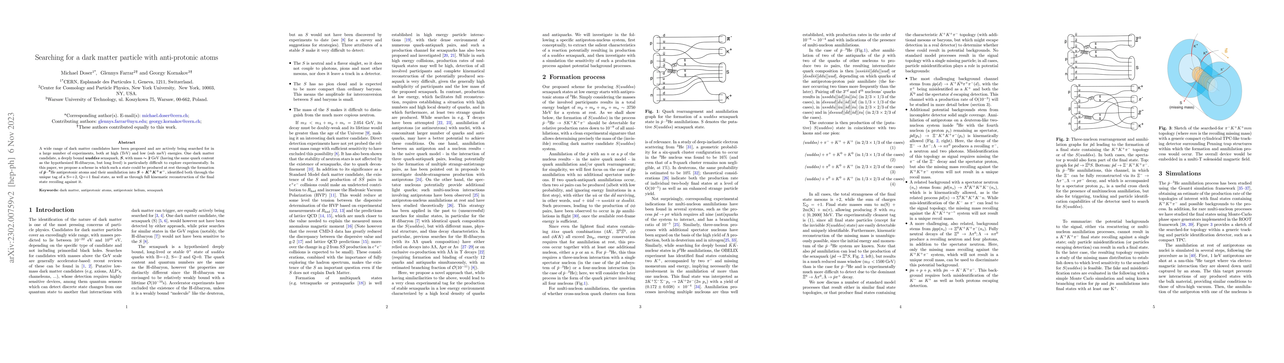 Thumbnail for Searching for a dark matter particle with anti-protonic atoms