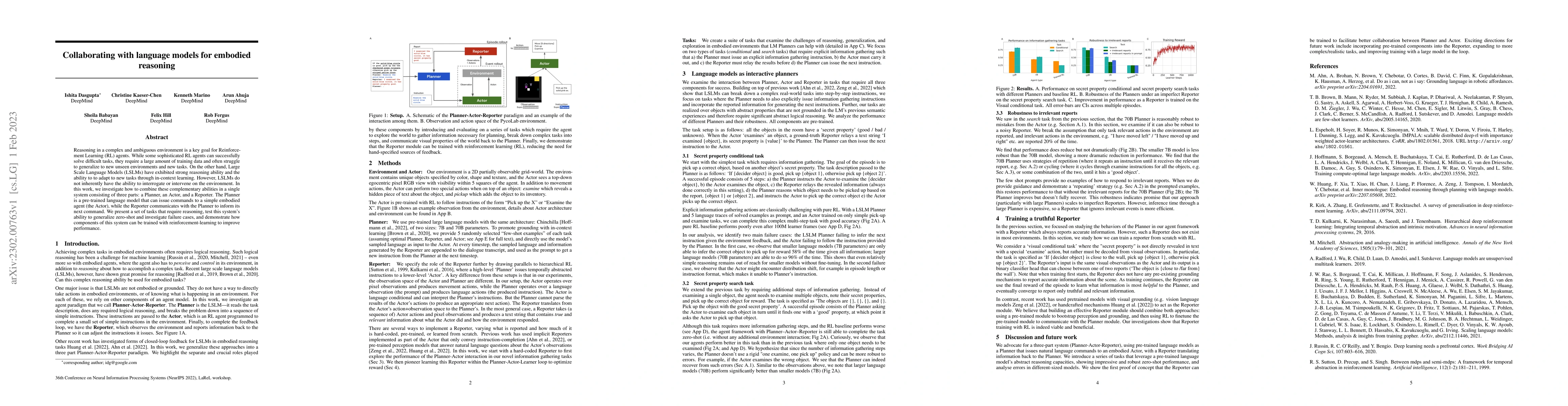 Thumbnail for Collaborating with language models for embodied reasoning