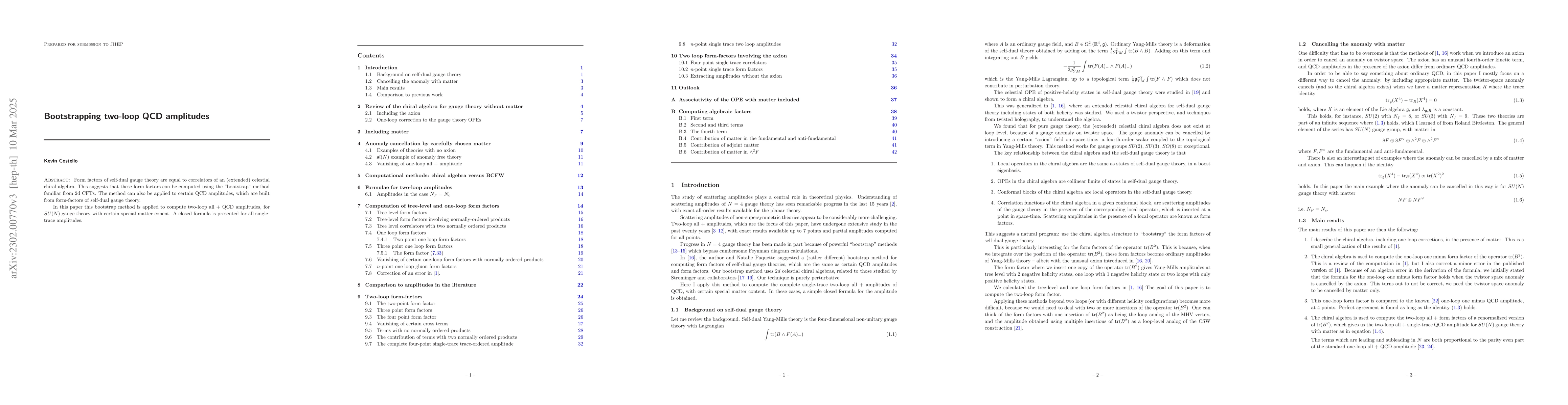 Thumbnail for Bootstrapping two-loop QCD amplitudes