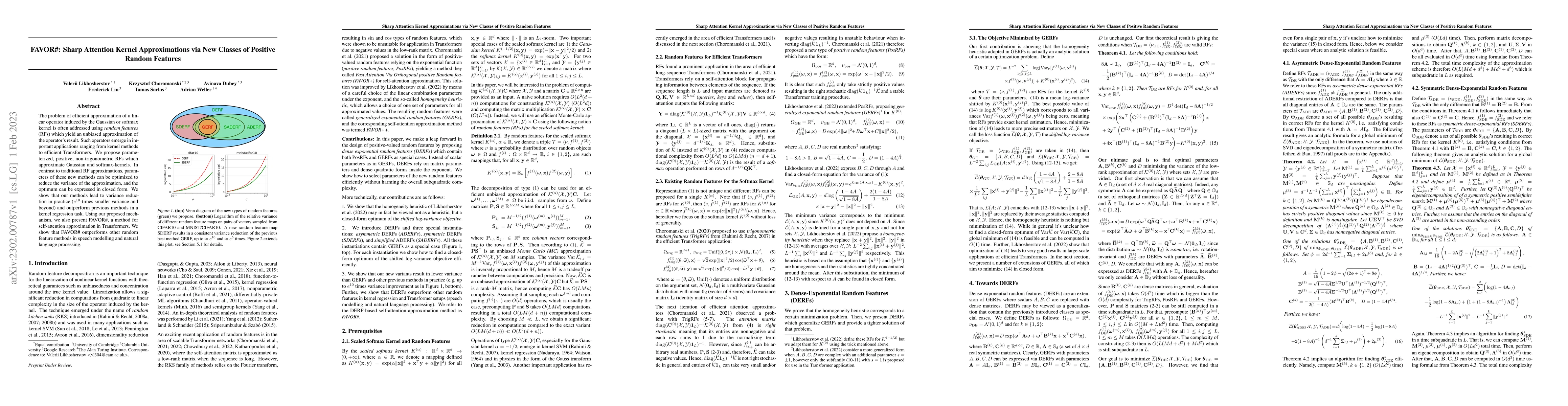 Thumbnail for FAVOR#: Sharp Attention Kernel Approximations via New Classes of
  Positive Random Features