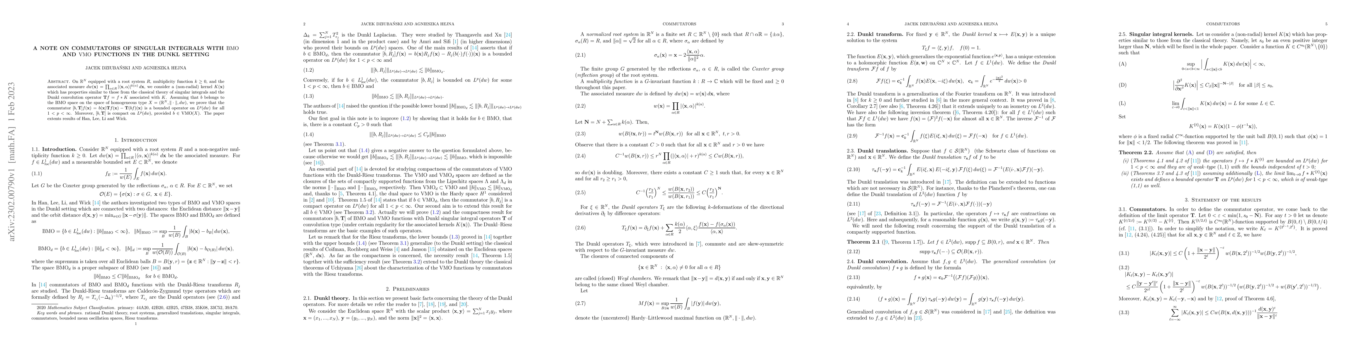 Thumbnail for A note on commutators of singular integrals with ${\rm BMO}$ and ${\rm
  VMO}$ functions in the Dunkl setting