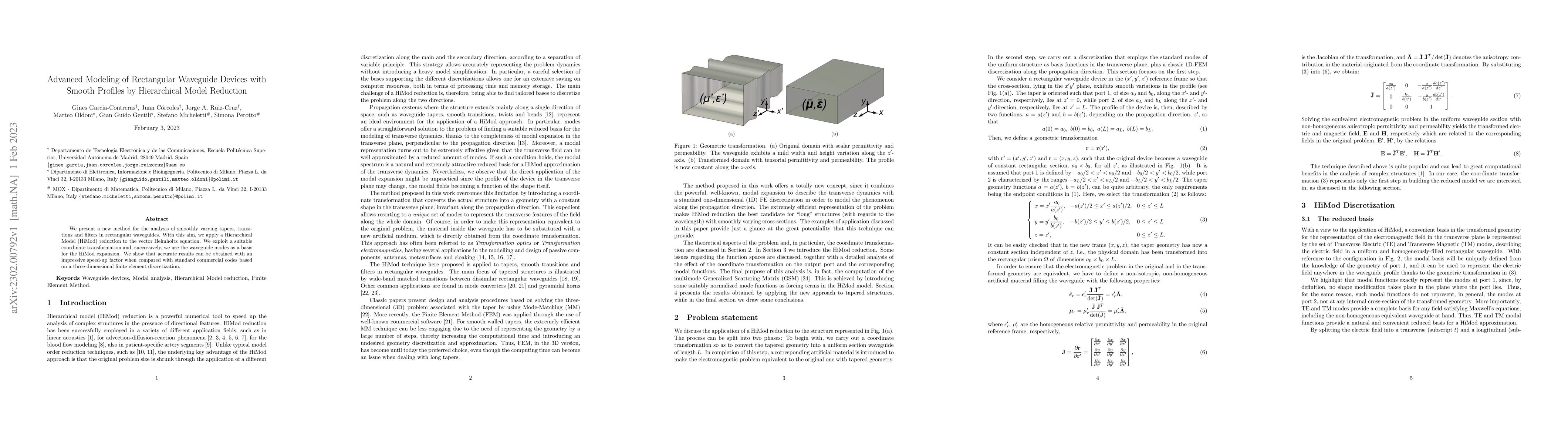 Thumbnail for Advanced Modeling of Rectangular Waveguide Devices with Smooth Profiles
  by Hierarchical Model Reduction