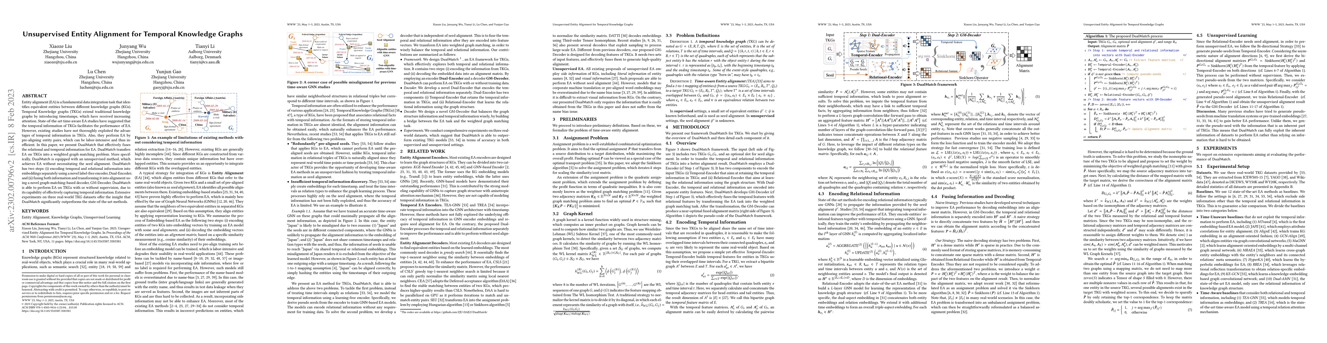 Thumbnail for Unsupervised Entity Alignment for Temporal Knowledge Graphs