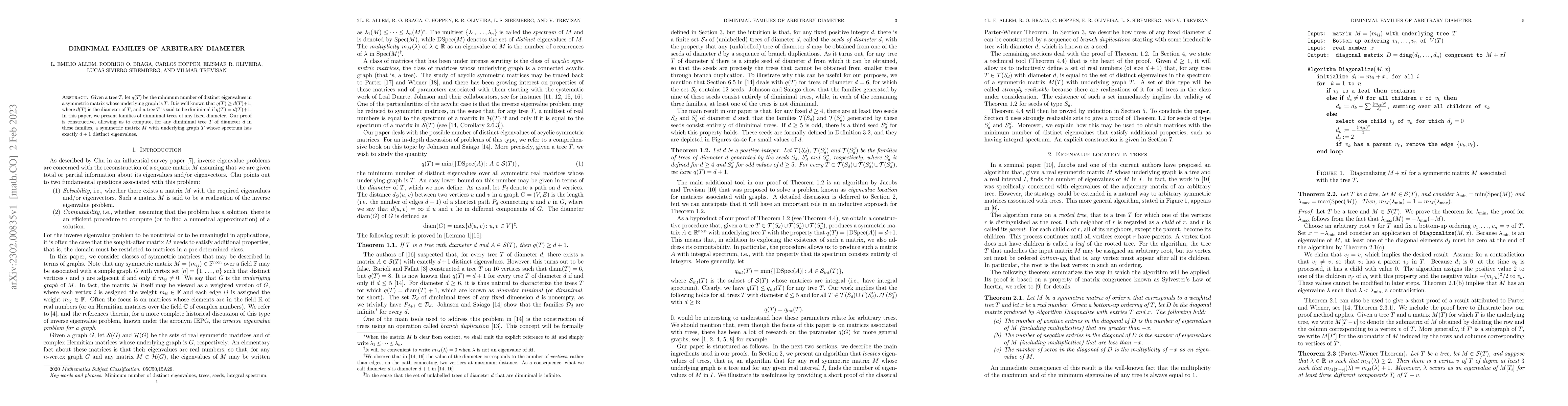 Thumbnail for Diminimal families of arbitrary diameter
