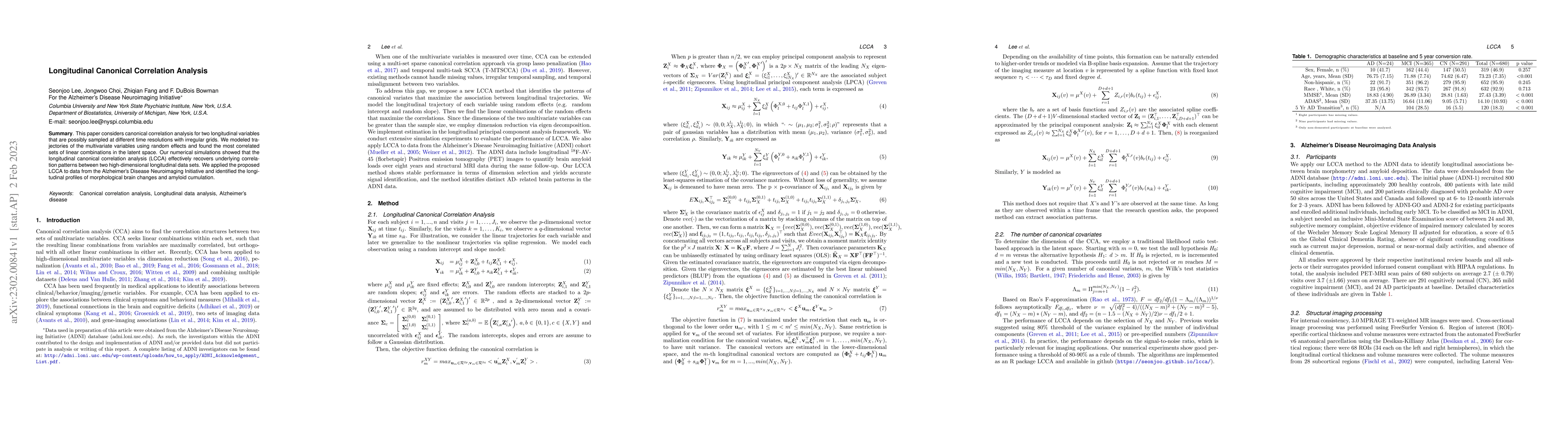 Thumbnail for Longitudinal Canonical Correlation Analysis