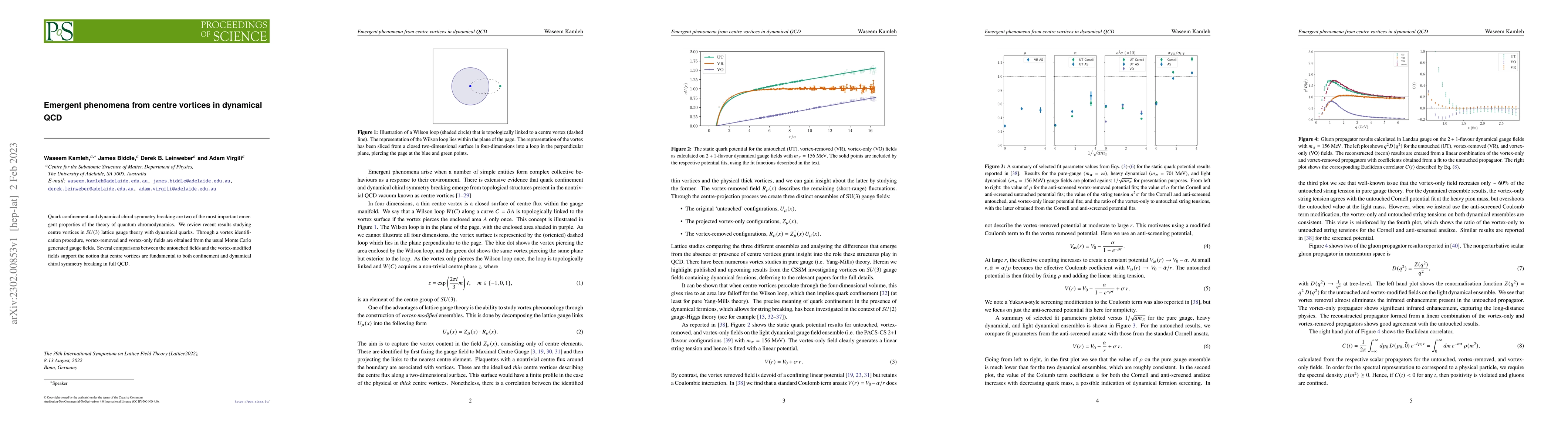 Thumbnail for Emergent phenomena from centre vortices in dynamical QCD
